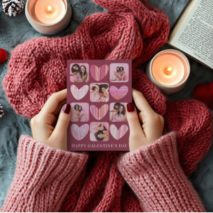 Cartes Pour Fêtes Annuelles Amusants Happy Galentine Pink Hearts & Photo