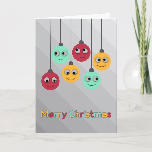 Cartes Pour Fêtes Annuelles Amusement de babiole de Noël (Devant)