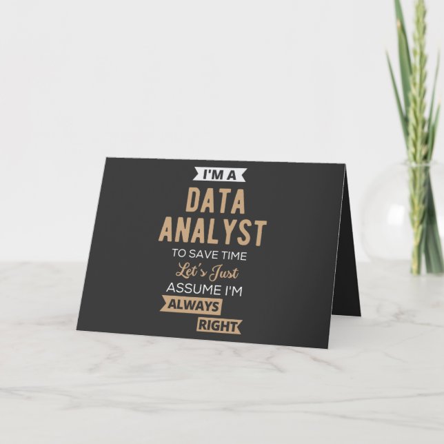 Cartes Pour Fêtes Annuelles Analyste de données (Devant)