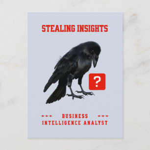 Cartes Pour Fêtes Annuelles Analyste en intelligence d'affaires Crow