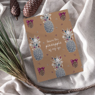 Cartes Pour Fêtes Annuelles Ananas de mes Yeux, Pruneau à Sucre Plat