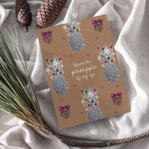 Cartes Pour Fêtes Annuelles Ananas de mes Yeux, Sucre Plat Pruneau