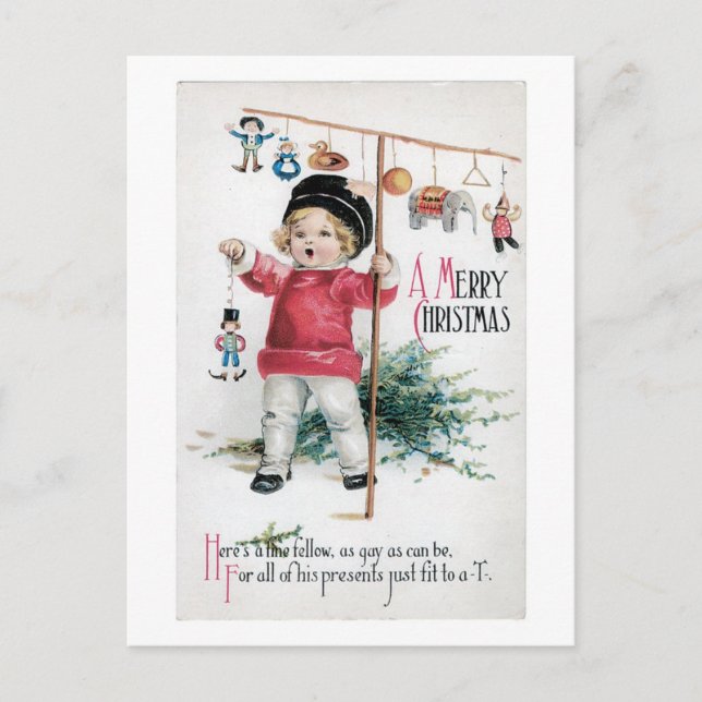 Cartes Pour Fêtes Annuelles Ancien Noël, Enfant (Devant)