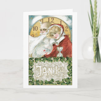 Cartes Pour Fêtes Annuelles Ancien Noël, Père Noël & Dame