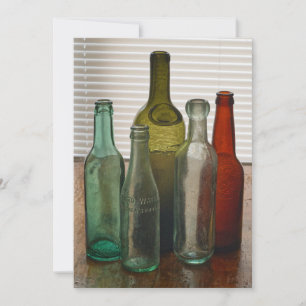 Cartes Pour Fêtes Annuelles Anciennes bouteilles en verre 2