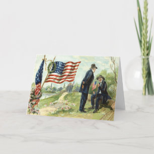 Cartes Pour Fêtes Annuelles Anciens combattants de l'église de la couronne US