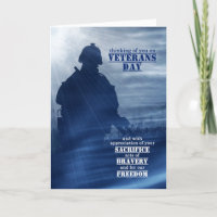 Anciens Combattants nuances de bleu avec le soldat