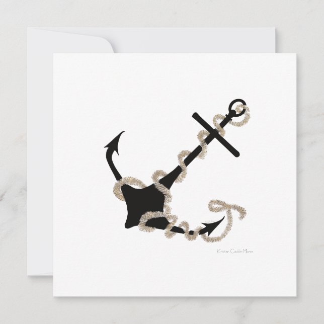 Cartes Pour Fêtes Annuelles Ancre (Devant)