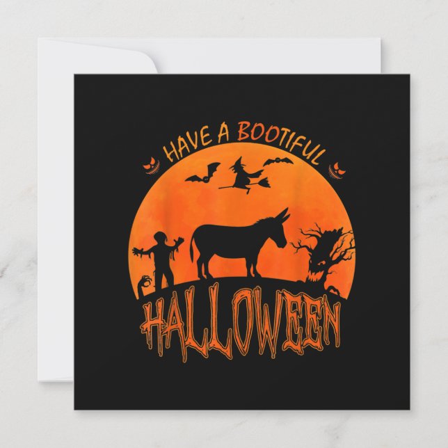 Cartes Pour Fêtes Annuelles Âne - Joyeux Halloween| Cadeau de costume effrayan (Devant)