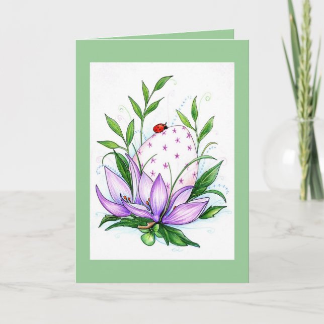 Cartes Pour Fêtes Annuelles Anémone Pâques (Devant)