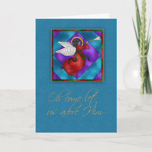 Cartes Pour Fêtes Annuelles Ange à peau foncée, Noël religieux