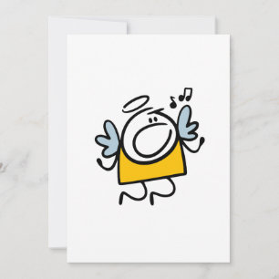 Cartes Pour Fêtes Annuelles ange chantant drôle