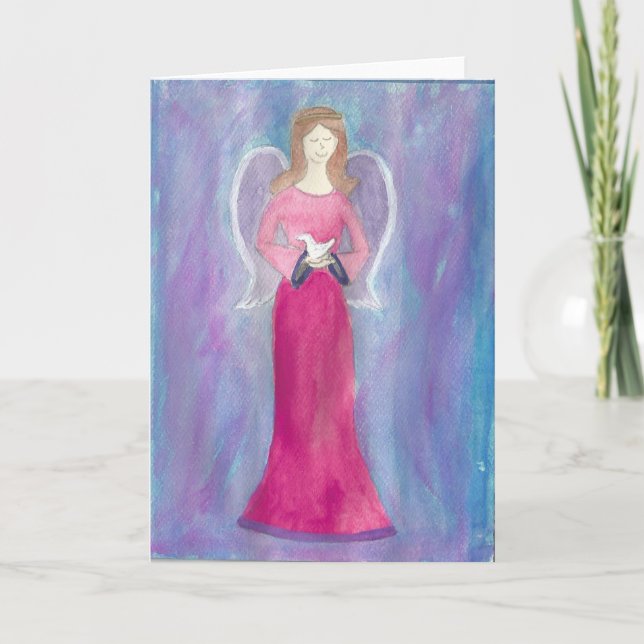 Cartes Pour Fêtes Annuelles ange dans le bleu… par le peacewillow (Devant)