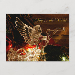 Cartes Pour Fêtes Annuelles ange de cristal Joy au monde