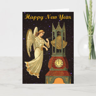 Cartes Pour Fêtes Annuelles ange de cru de nouvelle année