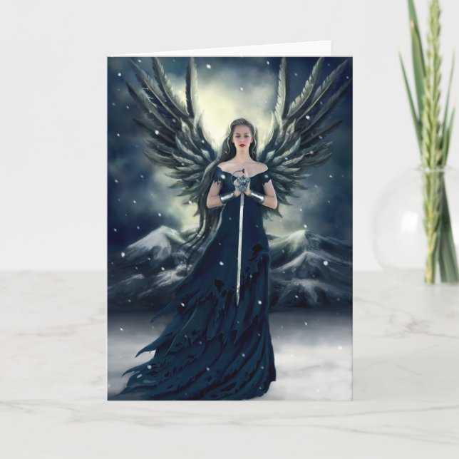 Cartes Pour Fêtes Annuelles Ange de la tempête (Devant)