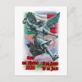 Cartes Pour Fêtes Annuelles Ange de l'Indépendance jouant au football sur un