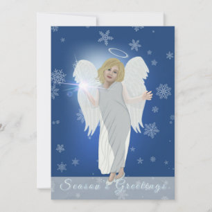 Cartes Pour Fêtes Annuelles Ange de neige
