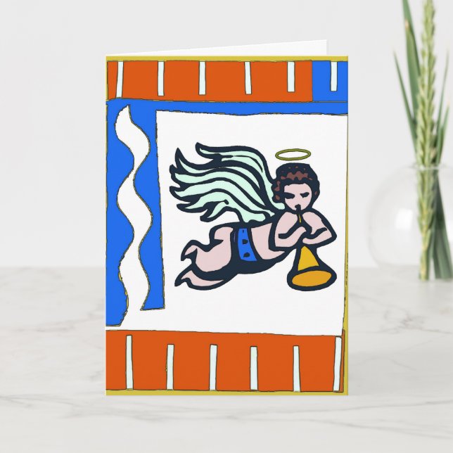 Cartes Pour Fêtes Annuelles Ange de Noël (Devant)
