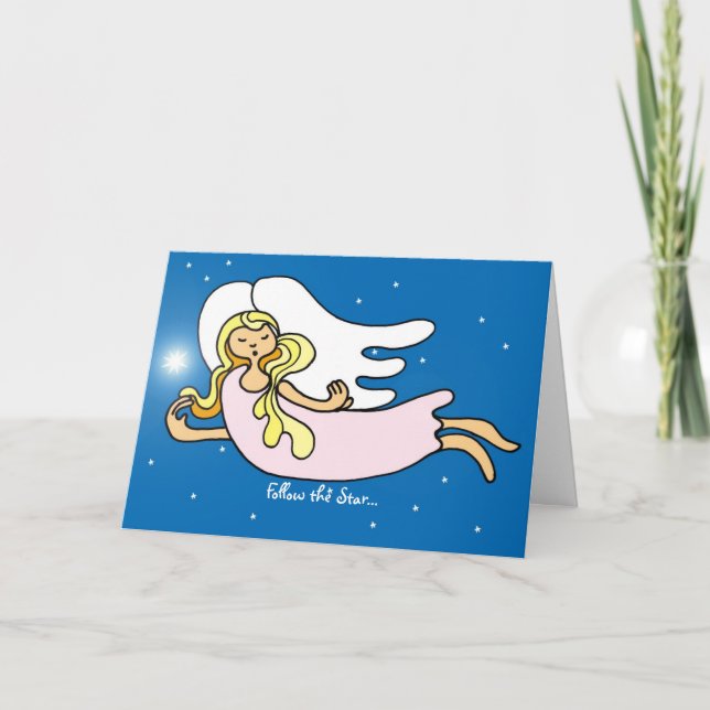 Cartes Pour Fêtes Annuelles Ange de Noël (Devant)