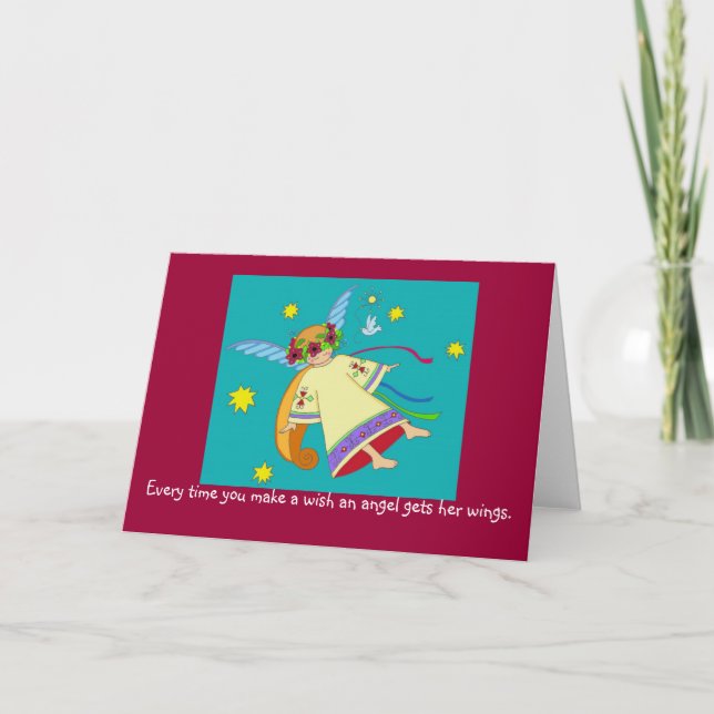 Cartes Pour Fêtes Annuelles Ange de Noël (Devant)