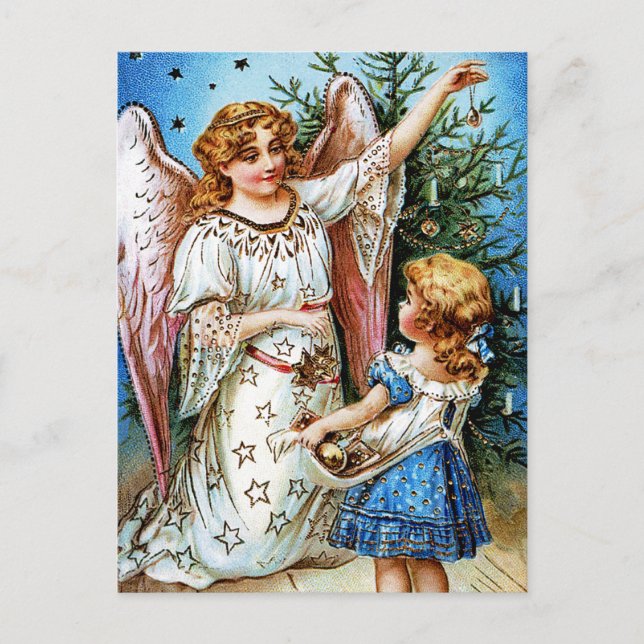 Cartes Pour Fêtes Annuelles Ange de Noël (Devant)