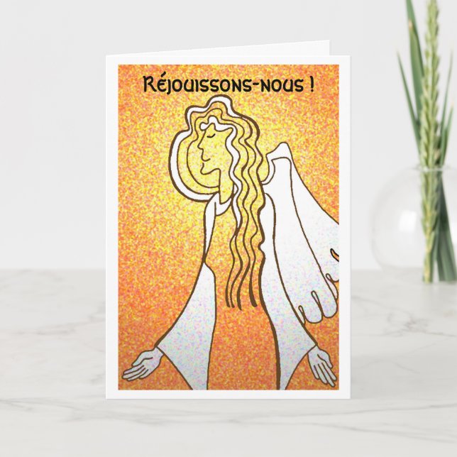 Cartes Pour Fêtes Annuelles Ange de Noel (Devant)