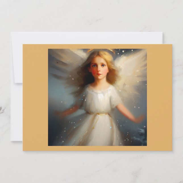 Cartes Pour Fêtes Annuelles Ange de Noël 2 (Devant)