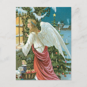Cartes Pour Fêtes Annuelles Ange de Noël à la fenêtre
