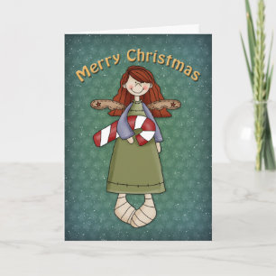 Cartes Pour Fêtes Annuelles Ange de Noël avec sucre de canne