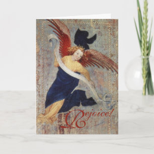 Cartes Pour Fêtes Annuelles Ange de Noël de la Réjouissez-vous !
