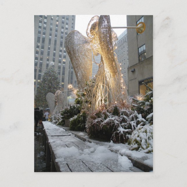 Cartes Pour Fêtes Annuelles Ange de Noël de New York (Devant)
