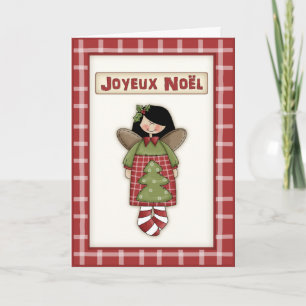 Cartes Pour Fêtes Annuelles Ange de Noël fantastique en langue française