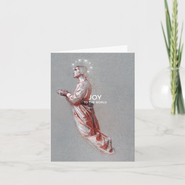Cartes Pour Fêtes Annuelles Ange de Noël Joie Plié (Devant)