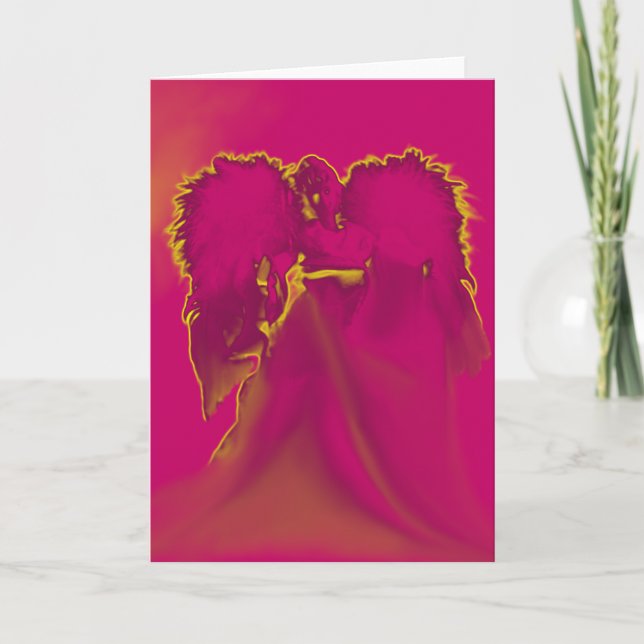 Cartes Pour Fêtes Annuelles Ange de Noël Vacances Religieuses Vierge à l'intér (Devant)