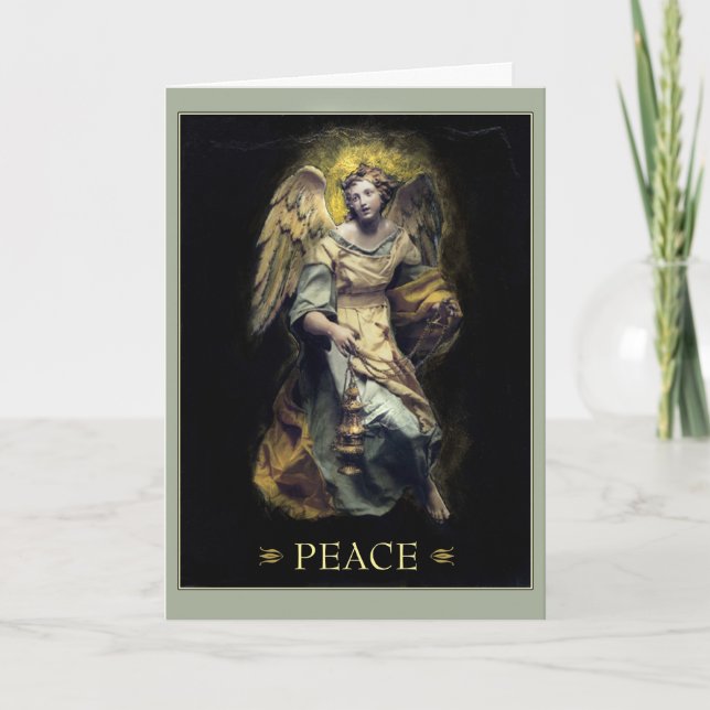 Cartes Pour Fêtes Annuelles Ange de paix (Devant)