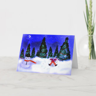 Cartes Pour Fêtes Annuelles Ange des neiges