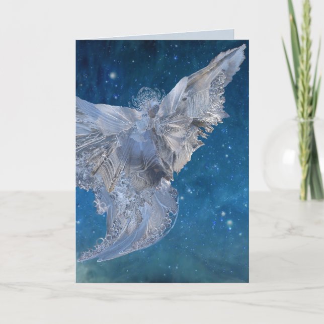 Cartes Pour Fêtes Annuelles Ange en cristal (étroit) (Devant)