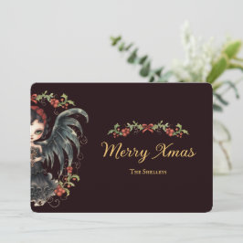 Cartes Pour Fêtes Annuelles Ange gothique foncé Noël