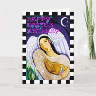Cartes Pour Fêtes Annuelles Ange heureux d'anniversaire de Pâques