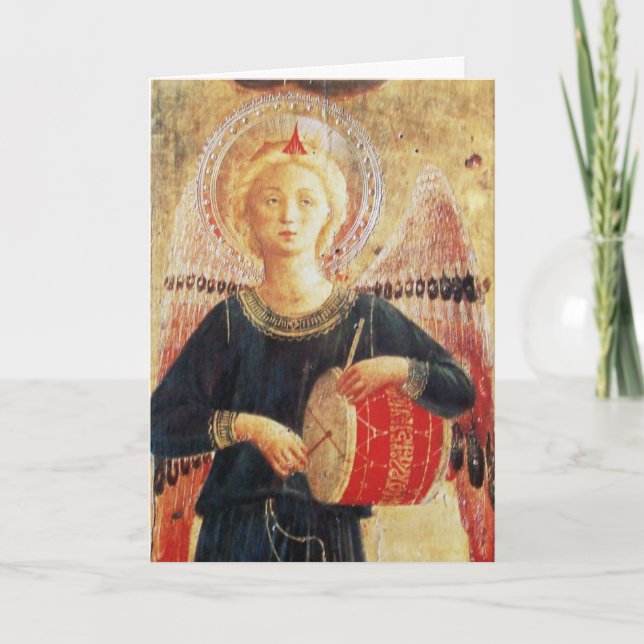 CARTES POUR FÊTES ANNUELLES ANGE MUSICAL (Devant)