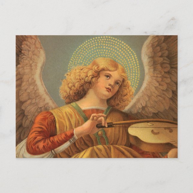 Cartes Pour Fêtes Annuelles Ange Renaissance Jouer Violon Melozzo da Forli (Devant)