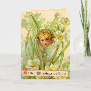 Cartes Pour Fêtes Annuelles Ange victorien de Pâques