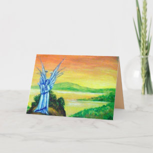 CARTES POUR FÊTES ANNUELLES ANGEL À DOUBLE LUMIÈRE