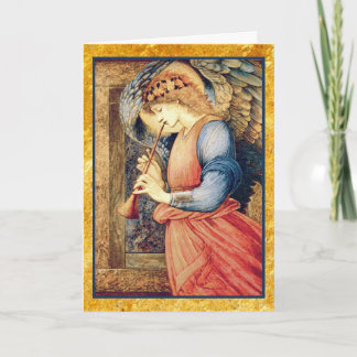 Cartes Pour Fêtes Annuelles Angel Jouer un Noël à Flageolet
