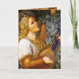 Cartes Pour Fêtes Annuelles ANGEL MUSICIEN, Parchemin