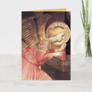 CARTES POUR FÊTES ANNUELLES ANGÉLE ANNONCIÉ EN OR ET ROSE