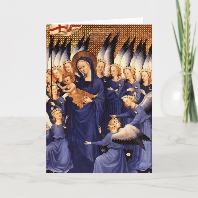 Cartes Pour Fêtes Annuelles Angels Around Virgin & Child (Devant)