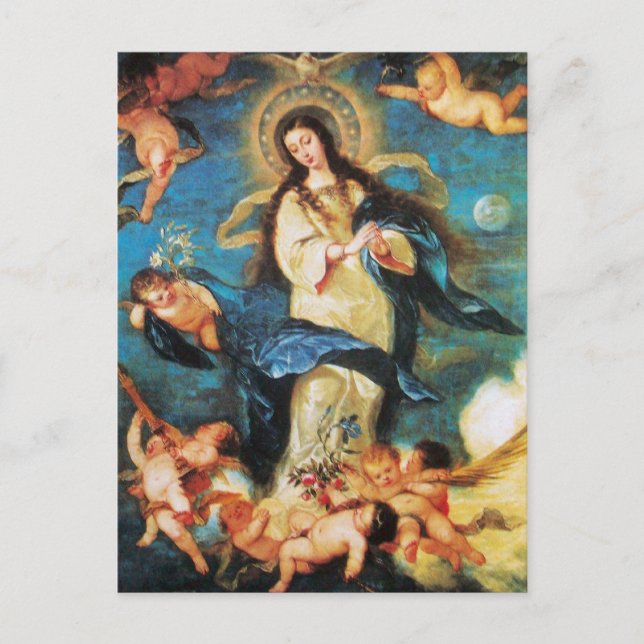Cartes Pour Fêtes Annuelles Angels et Immaculée Conception de la Vierge (Devant)