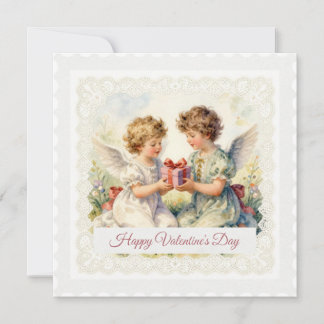 Cartes Pour Fêtes Annuelles Angels' Gift – Victorian-Style Valentine’s Day